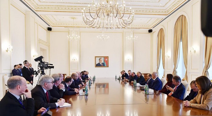 Ilham Aliyev receives participants of News Agencies World Congress 
